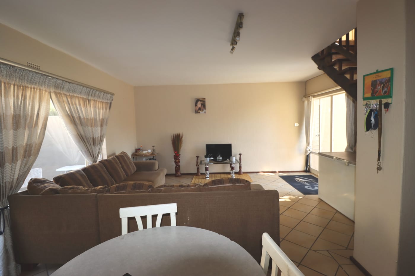 A recent lounge and dining interior